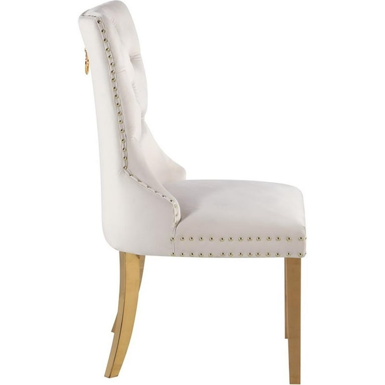 Meridian Furniture Carmen Velvet Dining Chair-Set of 2 Meridian Furniture Carmen Velvet Dining Chair-Set of 2