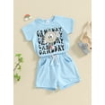 thumbnail image 3 of Gupgi Baby Shorts Set Short Sleeve Cartoon Print T-Shirt and Shorts Newborn Baseball Outfits, 3 of 9