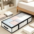 thumbnail image 5 of Fmbmuo Under Bed Storage , Reusable Clear Zippered Plastic Clothes Storage Bags Blanket Storage Bags For Quilts Bedding Clothes, 5 of 6