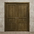 thumbnail image 3 of Sliding French Double Pocket Doors 60 x 96 inches | Ego 5012 Marble Oak | Kit Rail Hardware | Solid Wood Interior Bedroom Modern Doors, 3 of 5
