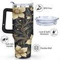 thumbnail image 3 of 40 OZ Paisley Design Travel Mug Gifts for Women Men Birthday Travel Cup Gifts for Daughter Mom Best Friend Travelers Insulated Stainless Steel Water Bottle with Handle, 3 of 7