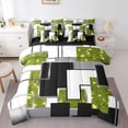 thumbnail image 1 of YST 7 Piece Abstract Geometric Comforter Set, Glitter Stars Sequins, Bed In A Bag, Queen, 1 of 5
