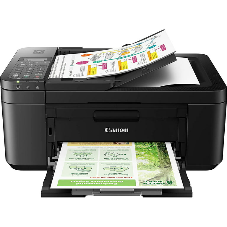 frivillig lighed influenza Canon PIXMA TR4720 All-in-One Wireless Printer for Home Use, with Auto  Document Feeder, Mobile Printing and Built-in Fax, Black - (Open Box) -  Walmart.com