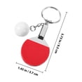 thumbnail image 4 of HIAKDOFT Delicate Table Tennis Ball Pendant 6Pcs Red Metal Key Decoration for Sports Enthusiasts, 4 of 5