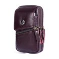 thumbnail image 1 of Bolso de Cuero Btafrte para Hombres Con Vertical Cuero Suave Granate, 1 of 8