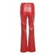 thumbnail image 4 of Pantalones de cuero de pu para mujer Pantalones calados con cordones, 4 of 5