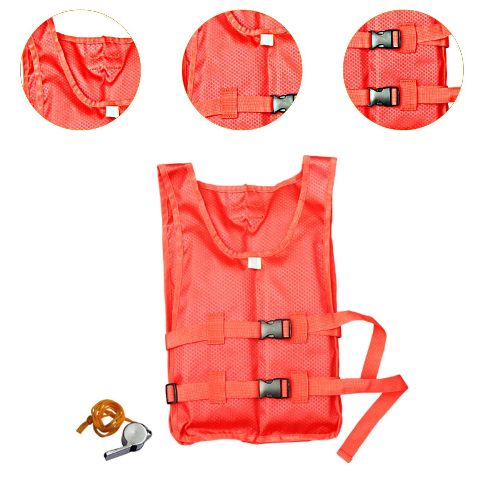 QccHieUs Life Jacket Paddle Vest for Adults Lightweight Adjustable Foldable Life Vest for Red