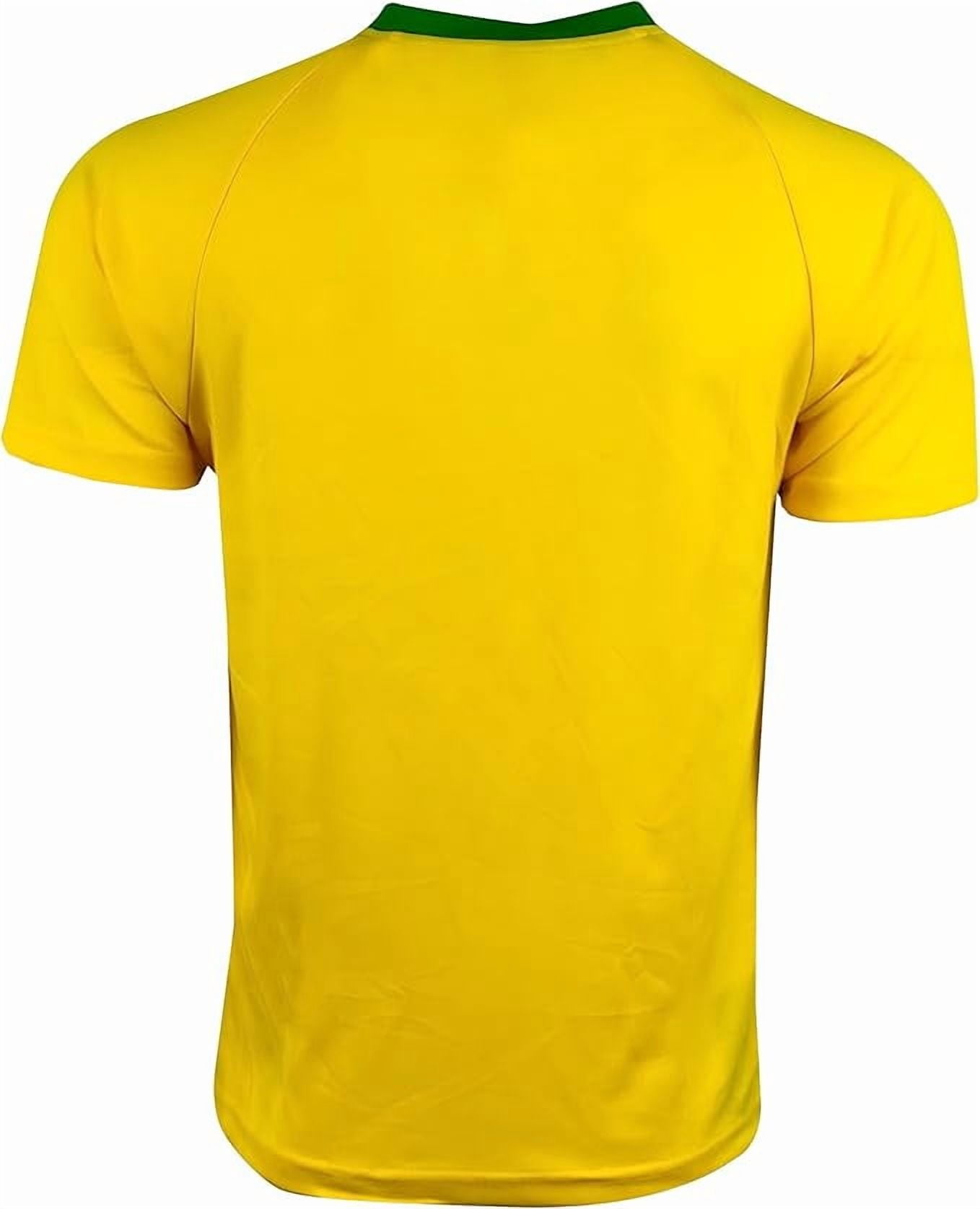 Icon Sports Brazil Soccer Jersey, Yellow/Green, 100% Poly, YXS-XXL
