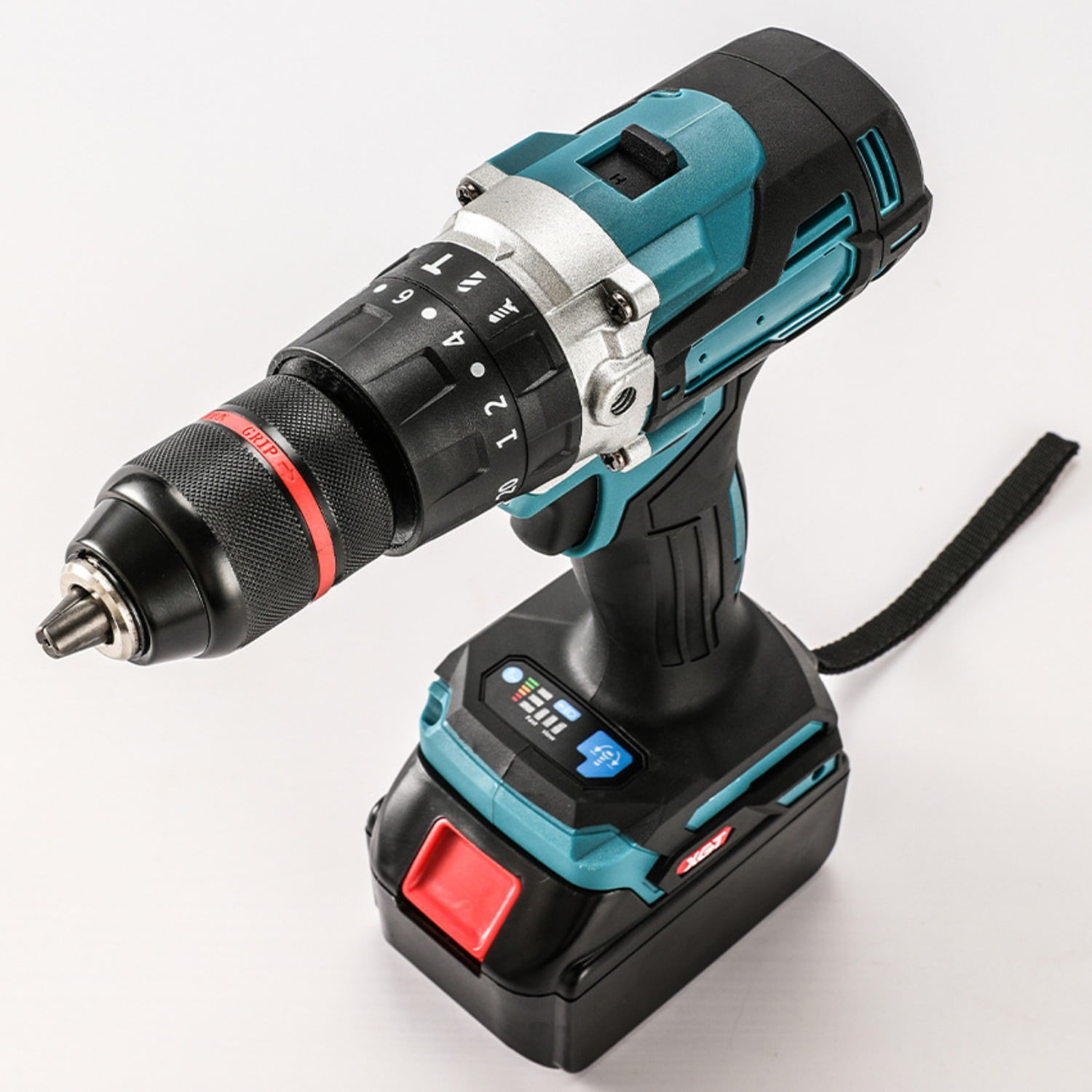 【2-Speed Brushless Drill】13mm Cordless Impact Drill-High Power Lithium-Ion Electric Drill for Ice/Concrete/Metal,Rechargeable Pistol Grip Design