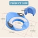 thumbnail image 4 of Asiento de entrenamiento para ir al baño, asiento de inodoro para niños con cojín suave de PU, antideslizante y protector contra salpicaduras+asas seguras, entrenador de inodoro para niños y niñas, 4 of 6
