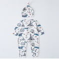 thumbnail image 4 of WIBACKER Convertible Footie Pajamas for Baby Boys Viscose from Bamboo Nautical Toddler Sleepers 2-Way Zipper PJs 12-18M, 4 of 10
