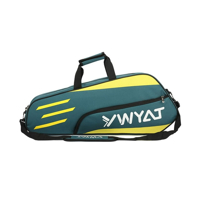 Maytalsory Badminton Racquet Bag Outdoor Sport or over Bag Zipper Closure Racket Carrying Green Yellow