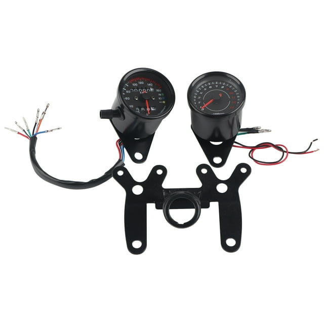 Velocímetro de motocicleta Jadeshay cuentakilómetros Universal Metal