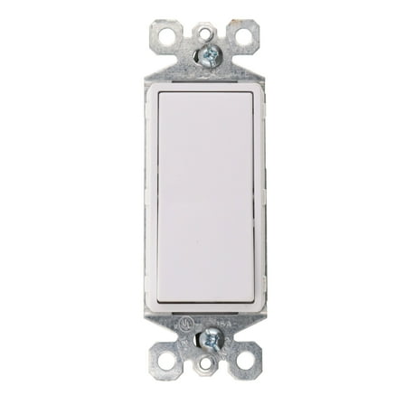 P&S Legrand Radiant TM870WCC10 15 Amp Single Pole Rocker Wall Light Switch, White