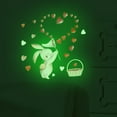 thumbnail image 6 of Valentine's Day Decoration Wall Decals,Removable Love Heart Bunny Wall Stickers,Glow-In-The-Dark Valentines Day Window Clings Valentine Heart Decoration,Green Wall Sticker for Living Room Bedroom, 6 of 7