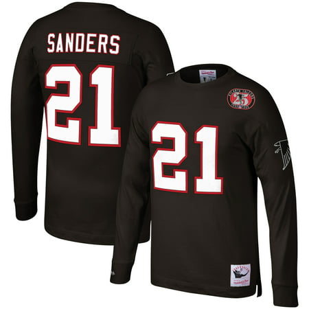Deion Sanders Atlanta Falcons Mitchell & Ness Retired Player Name & Number Long Sleeve Top -
