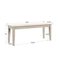 thumbnail image 7 of Weston Home Lexington Wood Dining Set with Bench and 4 Ladder Back Chairs, White, 7 of 7