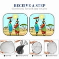 thumbnail image 6 of Disketp 2 Piece African Women In Mountain Landscape Pattern Windshield Sunshades,Folding Windshield Sun Shade For Car Suv Trucks Sedan,Blocks Uv Rays Sun Visor Protector-Medium, 6 of 7