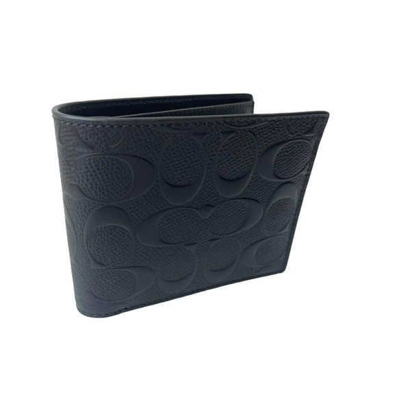 Cartera Coach Signature Cuero Granulado Negro