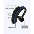 thumbnail image 5 of Bluetooth Headset, NANAMI Bluetooth Earpiece V5.0, 320Hrs Ultralight Headphones with Rotatable Mic, Hands-Free Earphones, Noise Cancelling, in-Ear Earbuds for iPhone Android Cell Phone/Laptop/Trucker, 5 of 7