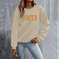 thumbnail image 2 of Holzkary Sweatshirts for Women Hoodies Pumpkin Season Sweatshirt Women Atumn Crewneck Tops Thanksgiving Pullover Graphic Printed Pullover Top Comfy Fall Winter Outfits Clothes 2025 Fashion Beige L, 2 of 9