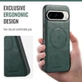 thumbnail image 6 of Allytechgroup Magnetic Case for Google Pixel 9/ 9 Pro, Compatible with Magsafe & Car Mount Slim Fit Premium PU Leather Durable Anti-Scratch Retro Phone Case for Women Men, Green, 6 of 7