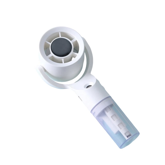 White Plastic 2 In 1 Handheld Misting Fan Rechargeable Portable Spray For Travel Office Outdoor 7.08X3.14X2.16 Inch