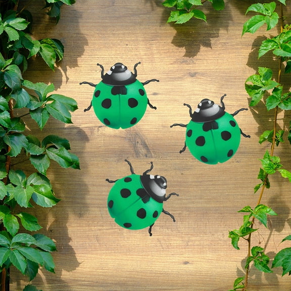FRCOLOR 2 Pcs Decoration Wrought Iron Beetle Wall Hanging 12.00X10.00X0.50CM