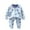 Blue, variant on Odeerbi 3M-5Y Infant Boys Girls Cotton Pajamas Long Sleeve Tops Pants Set Soft Loungewear Cute Print Sleepwear Casual Comfortable Two-piece Pajama Sets Infant Boys Girls Clothes