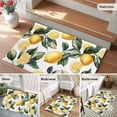 thumbnail image 6 of Lemon Bathroom Mat 2x3 FT, Non Slip Small Kitchen Mat, Summer Yellow Fruit Country Spring Leaf Plant Washable Soft Backed Front Door Throw Rug Non-Shedding Indoor Outdoor Doormat for Entryway Sink, 6 of 9