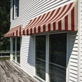 thumbnail image 2 of Awntech 6.38 Ft Nantucket Curved Slope Fixed Awning Canopy (76.5in x 44in x 36in), Burgundy/Tan Stripe, 2 of 3