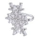 thumbnail image 1 of Accesorio de Mujer Fernando de Rhinestone Anillo de dedo de copo de nieve de la boda, 1 of 8