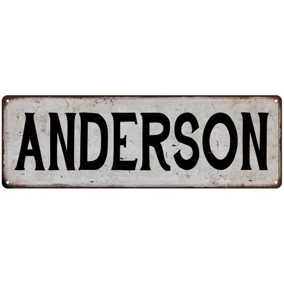 ANDERSON Vintage Look Rustic Chic Metal Sign 8x24 108240036831