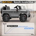 thumbnail image 5 of TOKTOO 12V Electric Car for Toddler, Mercedes-Benz G63 Licensed Kids Ride on Toys, Toddlers Ride on Car with Parental Remote Control & LED Lights & Music, Kids Car Power Ride on, Gray, 5 of 10
