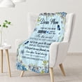 thumbnail image 2 of Mom Throw Blanket - Soft, Fuzzy & Warm - 40x50 Inches to My Mom Blankets for Travel, Sofa - Light Blue Modern Throws Birthday Gifts from Daughter or Son, 2 of 6