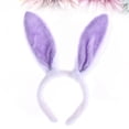 thumbnail image 4 of Diademas con orejas de conejo de peluche (blancas y moradas), 4 of 7