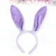 thumbnail image 3 of Diademas con orejas de conejo de peluche Diadema de conejo Diademas con orejas de conejo (blancas y moradas), 3 of 7