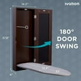 thumbnail image 2 of IVATION Wall Mounted Ironing Board Cabinet with Mirror Door & Release Lever Brown, 2 of 7