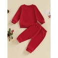 thumbnail image 5 of aturustex Little Girls Boys 2Pcs Christmas Tracksuits Outfits 6M 12M 18M 2T 3T 4T Toddler Baby Long Sleeve Sweatshirt Embroidery Crew Neck Pullovers TFashion Loose Casual Fall Winter Clothes, 5 of 7