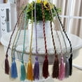 thumbnail image 2 of Decorative Tassel Rope Tie Backs for Window Curtain, Hand Knitting Buckle Cord Drapery Tieback, 2 of 7