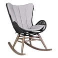 thumbnail image 1 of Armen Living Fanny Wood & Rope Outdoor Patio Rocking Chair in Natural/Charcoal, 1 of 10