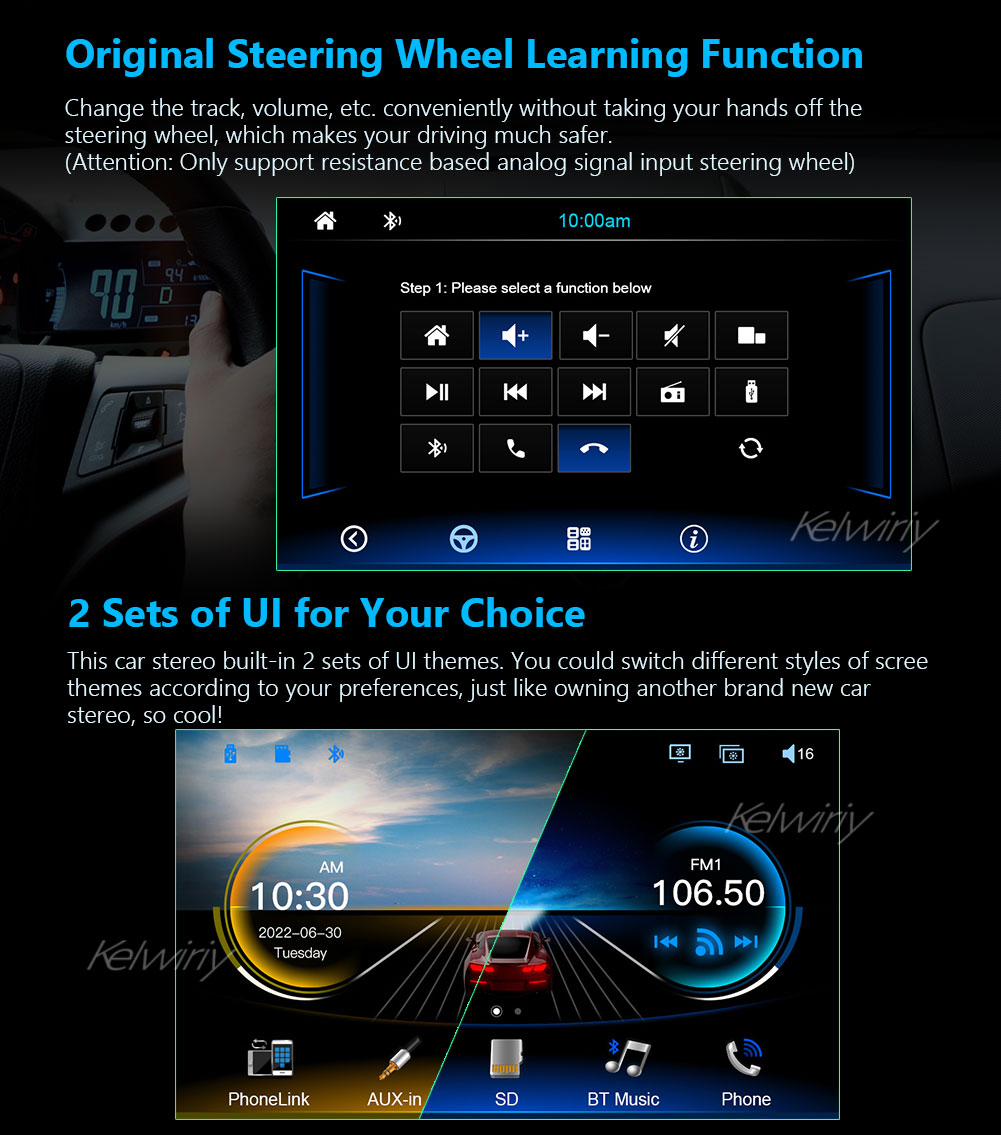 Buy 7 Single Din Car Stereo Bluetooth Car Audio System Compatible with