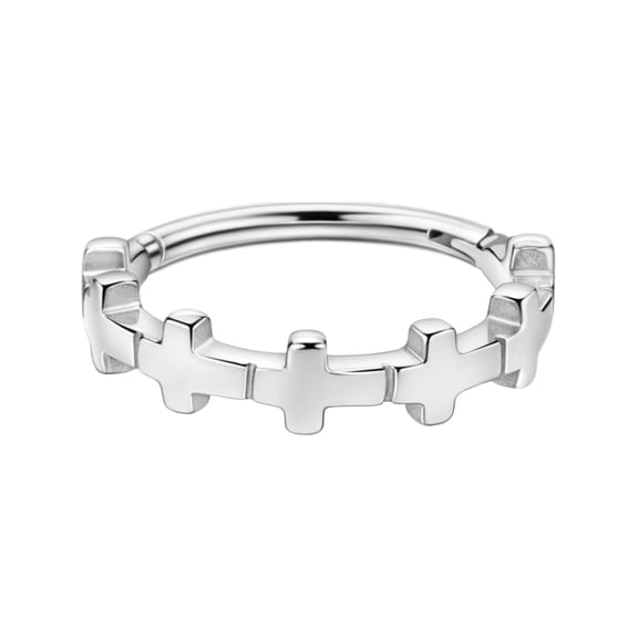 FANSING 316L Surgical Steel Conch Piercing Jewelry 16g Conch Hoop Cross Design 10mm Conch Earrings for Women 16 Gauge Piercing Earrings