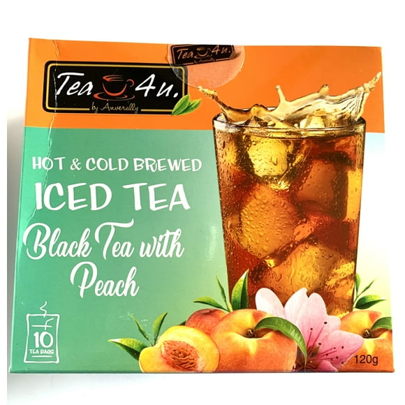 Tea4U Peach Black Iced Tea Bags - Hot & Cold Brewed