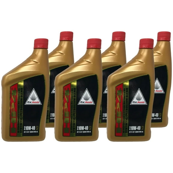 6 Quarts of Genuine 08C35-A14WOM HP4 Honda 4-Stroke Synthetic Blend 10W-40 Oil
