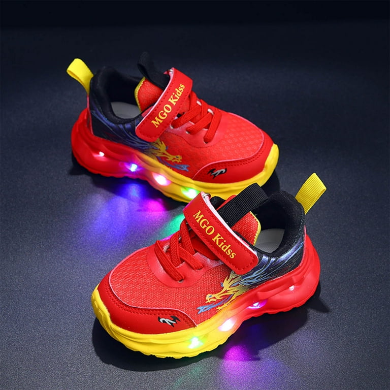 Splozh Boy Light Up Tennis Shoes Toddler Boys Girls Light Up Shoes