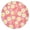 Pink, variant on Lightblue Daisy Flower Green Dots Pattern Round Fitted Tablecloth with Elastic Edge,Dining Table Cover Waterproof,Outdoor Round Tablecloth for Camping,Dining,Indoor and Outdoor