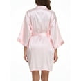 thumbnail image 3 of VintageClothing Women Kimono Satin Bride Bridesmaids Wedding Short Robe One Size, 3 of 6