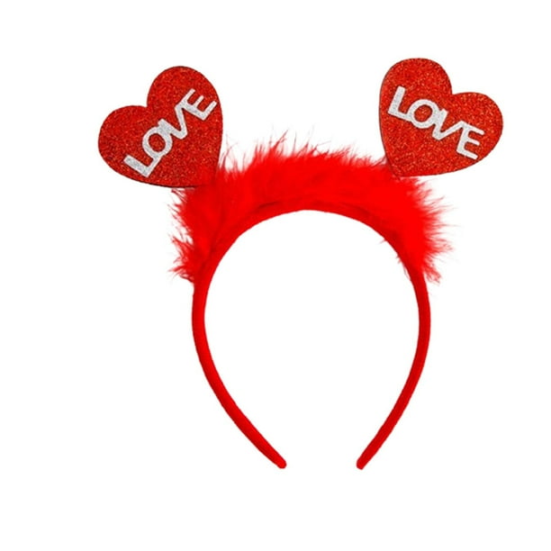Diademas para San Valentín para mujer Diademas para fiestas Diademas Diadema de poliéster para mujer