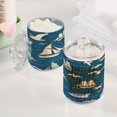 thumbnail image 5 of Ryvnso 2 Pack Qtip Holder Organizer Seagulls and Ship Bathroom Cotton Swabs Cans Storage Canister, 5 of 7